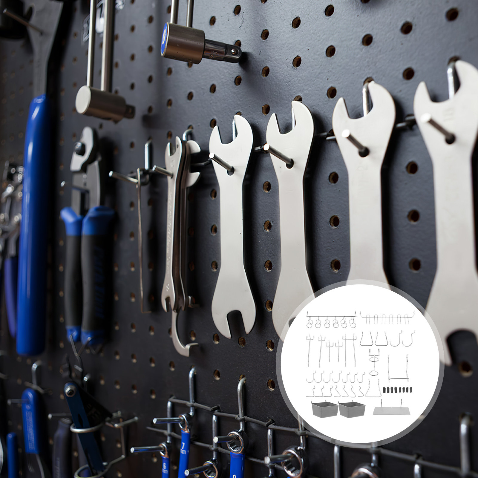Kit de 140 crochets métallique - Workshop Tools Organizer avis et prix